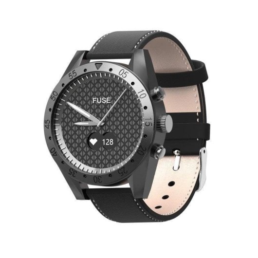 WeePlug Fuse HR Bluetooth 0,49'' OLED Nero Cinturino Pelle IP67 Cardio SpO2