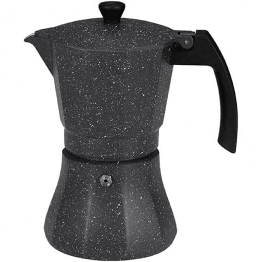 EDM Italienische Kaffeemaschine 12 Tassen Schwarz