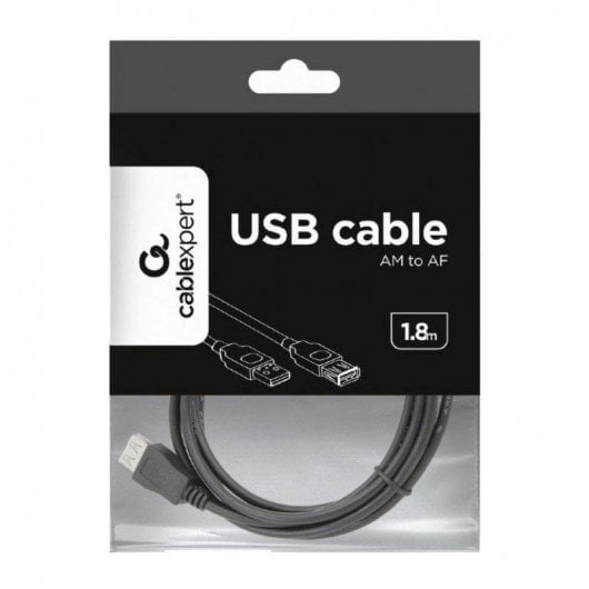 Câble USB Gembird CC-USB2-AMAF-6 Extension USB 2.0 1,8 m Noir