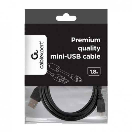 Gembird Cable USB 2.0 a Mini USB-B Macho/Macho 1.8m Negro