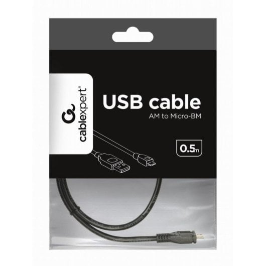 Cavo USB Gembird CCP-MUSB2-AMBM-0.5M USB 2.0 Micro USB 0,5 m Nero Oro