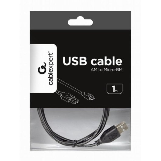 USB-Kabel Gembird CCP-MUSB2-AMBM-1M 1m Micro-USB B zu USB A Goldkontakte Schwarz