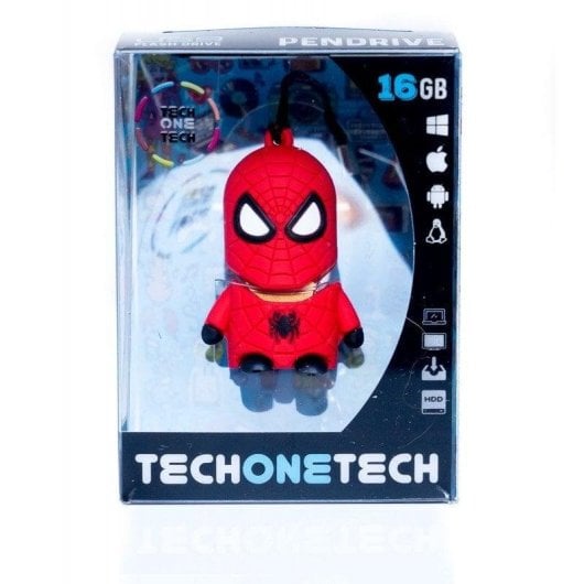 USB-Stick Tech One Tech Super Spider 32GB USB 2.0 Schwarz Rot