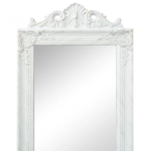 Vidaxl Espejo De Pie De Estilo Barroco Blanco 160x40 Cm
