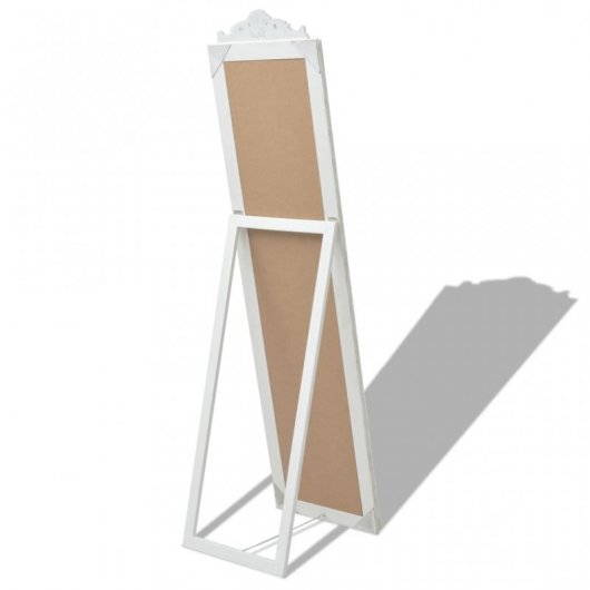 Vidaxl Espejo De Pie De Estilo Barroco Blanco 160x40 Cm