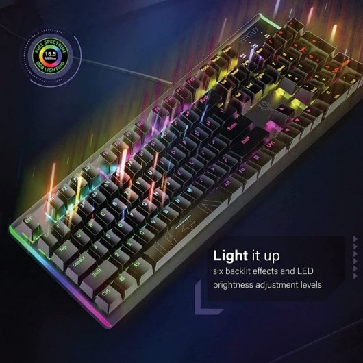 Tastiera da gioco meccanica Vertux Command Switch RGB blu