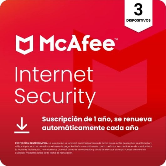 McAfee Internet Security 3 Dispositivos 1 Año Licencia Digital