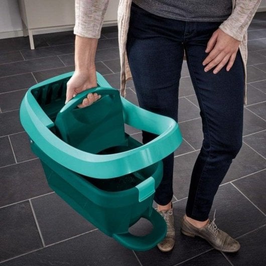 Wischmopp Leifheit Profi XL Set Grün 55096 Eimer 42 cm Microfaser 360° Drehgelenk