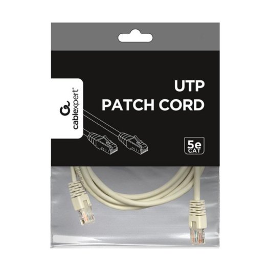 Cable de red Gembird Cat5e UTP 3m Beige chapado en oro