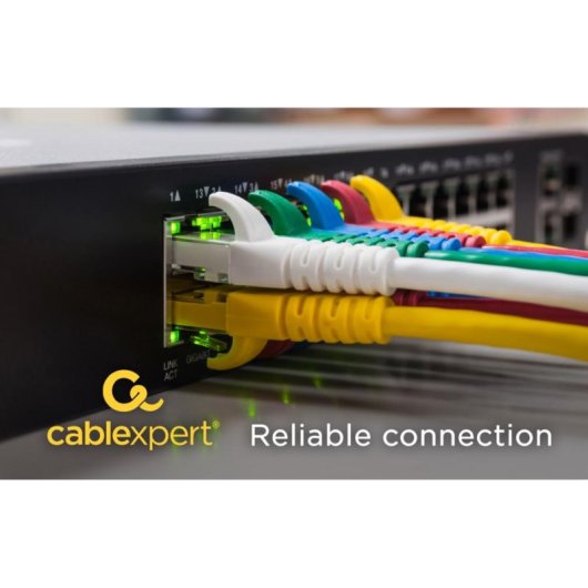 Cable de red Gembird Cat5e UTP 3m Beige chapado en oro