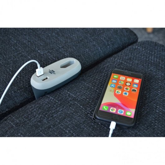 Multipresa Brennenstuhl per l'applicazione tra mobili con 1 presa europea + 2xUSB Antracite/Grigio