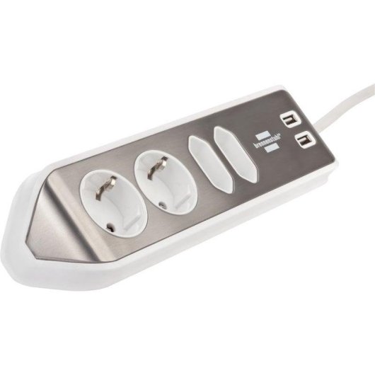 Multiprise Brennenstuhl 1153590420 4 Prises USB-A Montage sans perçage 2 m