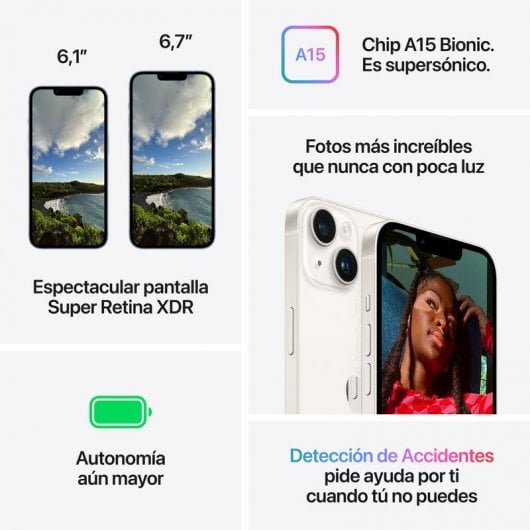 Apple iPhone 14 Plus 128GB Medianoche Libre