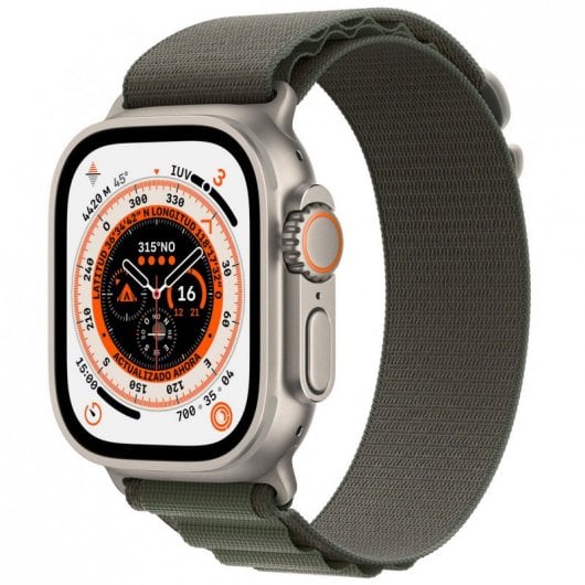 Apple Watch Ultra LTE Titanio con Correa Alpine Loop S Verde