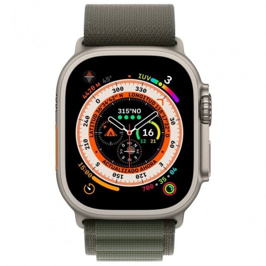Apple Watch Ultra LTE Titanio con Correa Alpine Loop S Verde