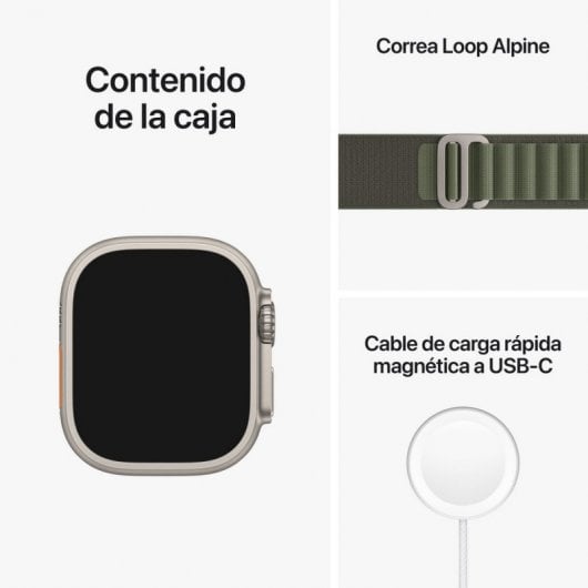 Apple Watch Ultra LTE Titanio con Correa Alpine Loop S Verde