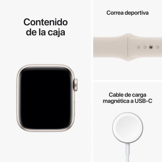 Apple Watch SE GPS 40mm Aluminio Starlight OLED Beige NFC Bluetooth Resistente all'Acqua