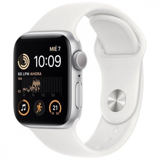 Apple Watch SE GPS 2ª Generación 40mm Aluminio Silver con Correa Sport Blanca