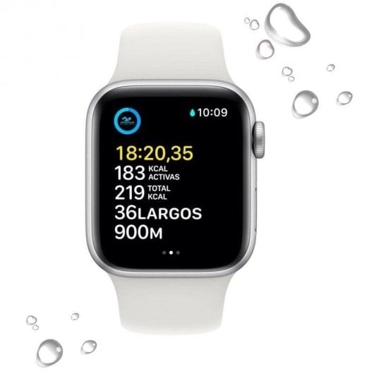Apple Watch SE GPS 2ª Generación 40mm Aluminio Silver con Correa Sport Blanca