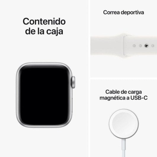 Apple Watch SE GPS 2ª Generación 40mm Aluminio Silver con Correa Sport Blanca