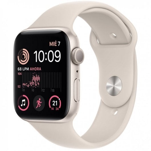 Apple Watch SE GPS 2ª Generación 44mm Aluminio Starlight  con Correa Sport Beige