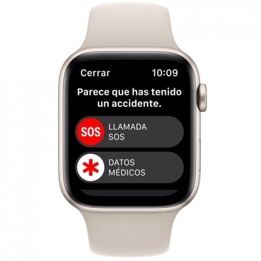 Apple Watch SE GPS 44mm Retina OLED Aluminium Starlight Beige Wasserdicht Herzfrequenz SOS