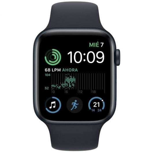 Apple Watch SE GPS 2ª Generación 44mm Aluminio Midnight con Correa Sport Negra Reacondicionado | PcComponentes.com Apple Watch SE GPS 2ª Generación 44mm Aluminio Midnight con Correa Sport Negra Reacondicionado | PcComponentes.com