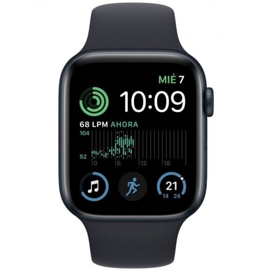 Apple Watch SE GPS 44mm Cassa in Alluminio color Mezzanotte con Cinturino Sport Band Mezzanotte - Regular