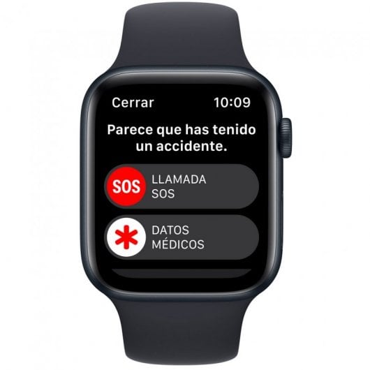 Apple Watch SE OLED 44 mm Noir GPS (satellite)