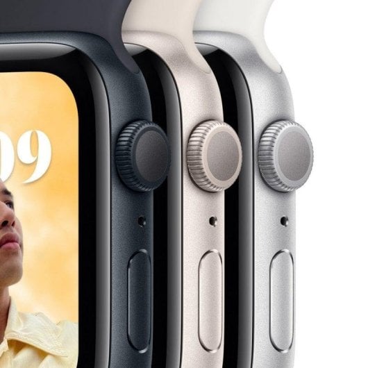 Apple Watch SE GPS 44mm Retina OLED Argento Cinturino Sport Bianco Resistenza all’Acqua
