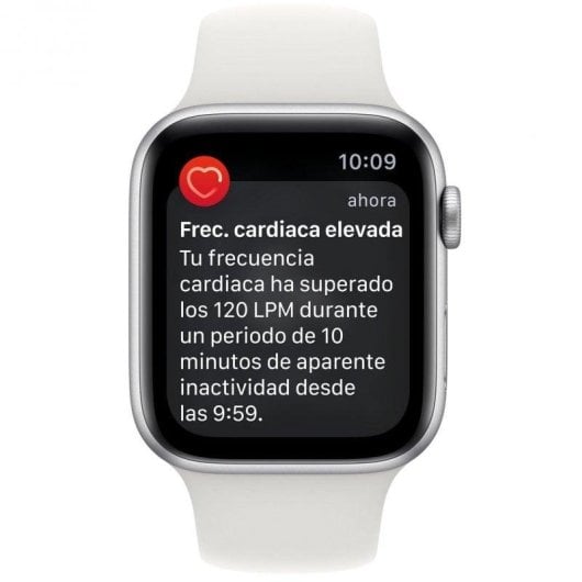 Apple Watch SE GPS 44mm Retina OLED Argento Cinturino Sport Bianco Resistenza all’Acqua