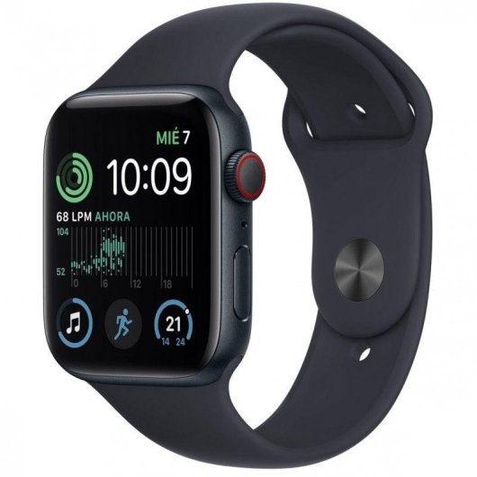 Apple Watch SE LTE 2ª Generación 44mm Aluminio Midnight con Correa Sport Negra