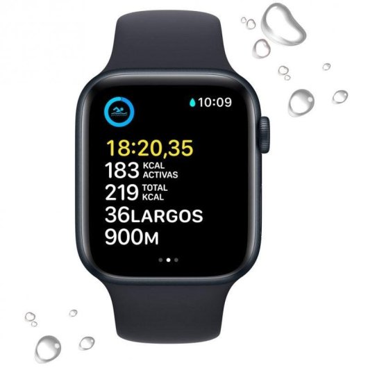 Apple Watch SE LTE 2ª Generación 44mm Aluminio Midnight con Correa Sport Negra