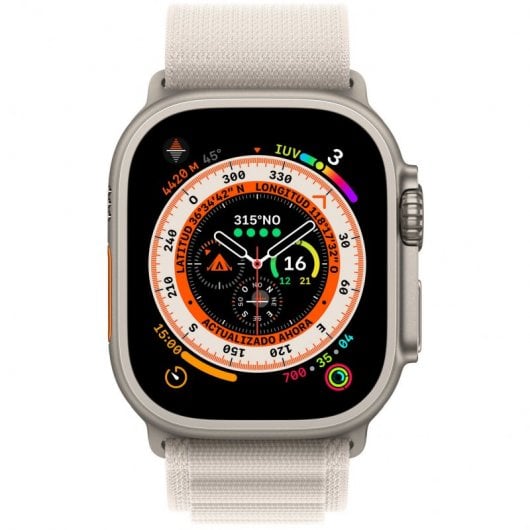 Apple Watch Ultra LTE Titane avec Alpine Loop M Starlight