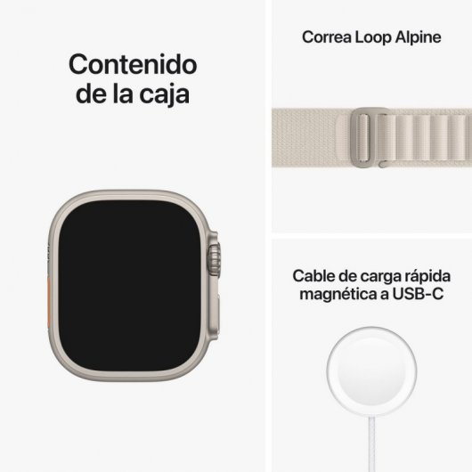 Apple Watch Ultra LTE Titane avec Alpine Loop M Starlight