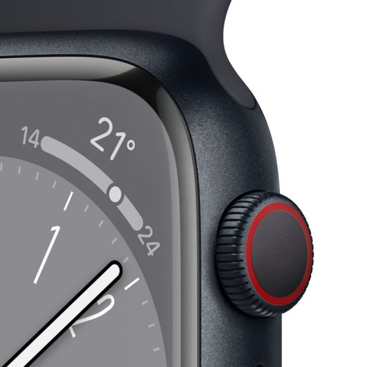 Apple Watch Series 8 GPS + Cellular 41mm Caja de Aluminio con Correa Deportiva Medianoche