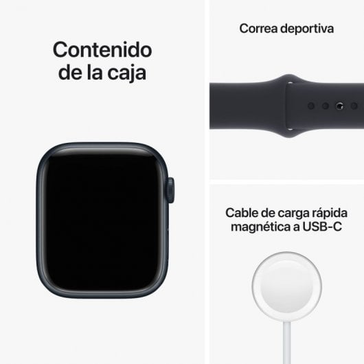 Apple Watch Series 8 GPS + Cellular 45mm Caja de Aluminio con Correa Deportiva Medianoche