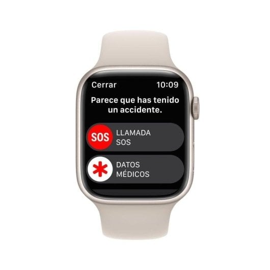 Apple Watch Series 8 GPS 45mm Retina OLED Aluminium Beige SpO2 Pulsmesser Schlafmonitor Wasserdicht 50m