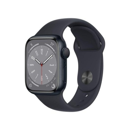 Apple Watch Series 8 GPS 41mm Retina OLED Noir M Étanche 50m SpO2 Cardiofréquencemètre