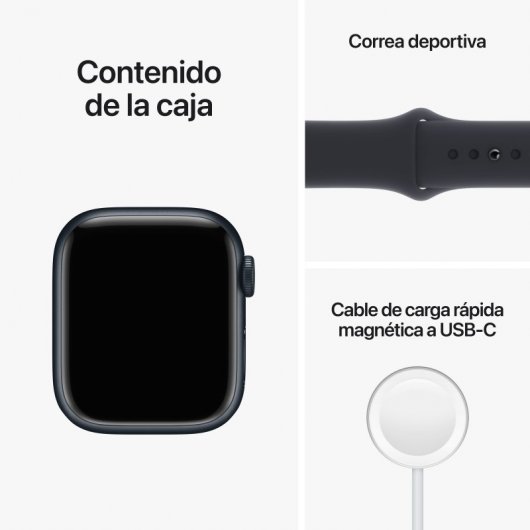 Apple Watch Series 8 GPS 41mm Cassa in Alluminio color Mezzanotte con Cinturino Sport Band Mezzanotte - Regular