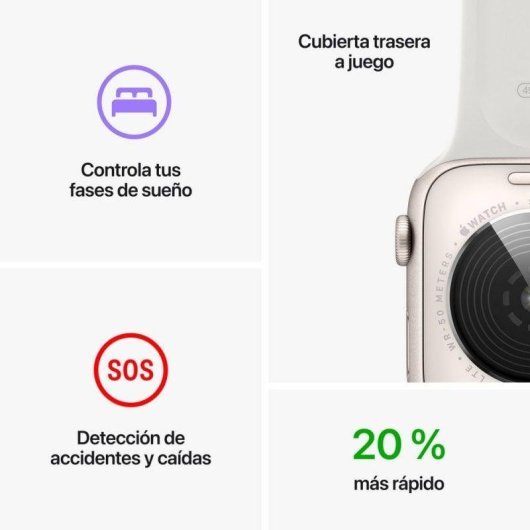 Apple Watch SE LTE 2ª Generación 44mm Aluminio Silver con Correa Sport Blanca