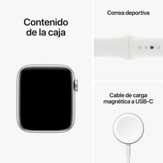 Apple Watch SE LTE 2ª Generación 44mm Aluminio Silver con Correa Sport Blanca