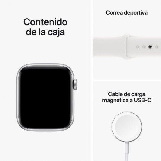 Apple Watch SE LTE 2ª Geração 44mm Alumínio Silver com Bracelete Sport Branca