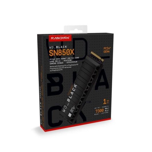 Disque Dur WD Black SN850X 1TB SSD NVMe 7300MB/s Dissipateur