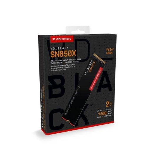 Disque SSD Sandisk WD Black SN850X 2TB NVMe PCIe 4.0 M.2 7300MB/s