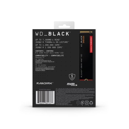Western Digital Black SN850X M.2 4 TB PCI Express 4.0 NVMe