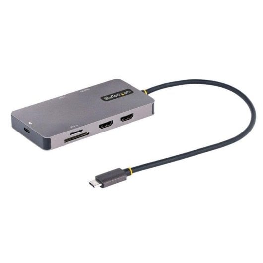 Hub USB Startech 120B-USBC-MULTIPORT 2x HDMI 4K 60Hz PD 100W SD Ethernet Cinzento
