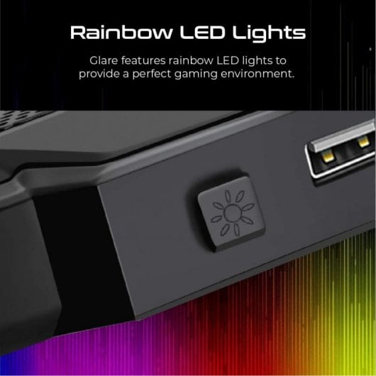 Base di raffreddamento Vertux Glare RGB per laptop fino a 17"