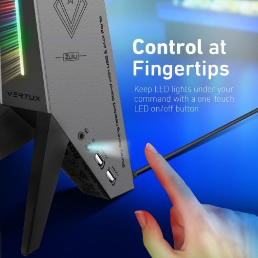 Vertux Zulu Soporte para Auriculares RGB 4 en 1