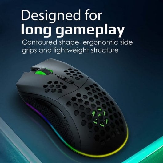 Vertux Ammolite Ratón Inalámbrico Gaming RGB 16000DPI Negro